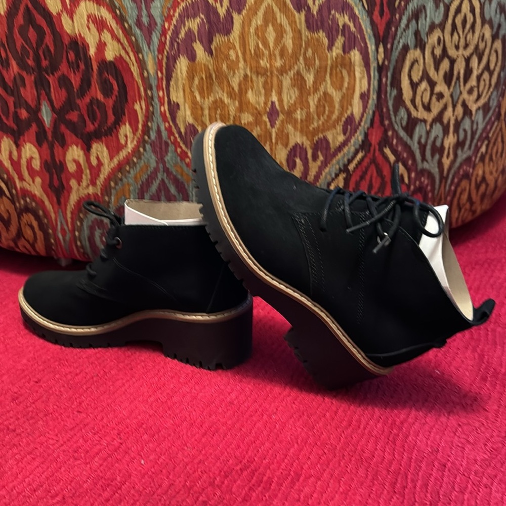 White Mountain Daniella Suede Leather Black Boots Women’s